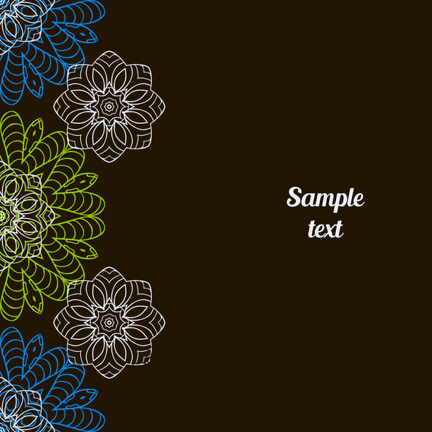 Doodle cover, postcard, banner. Place for an inscription - Vector, Image