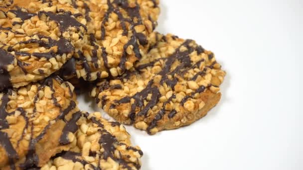 Cookies with nuts and chocolate - Footage, Video