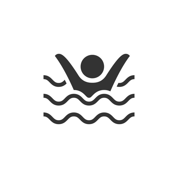 Drowned man icon - Vector, Image