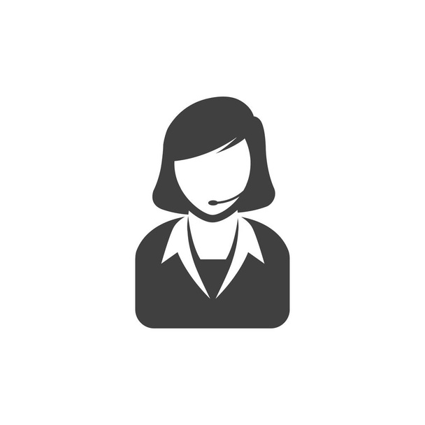 Icono de recepcionista femenina
 - Vector, Imagen