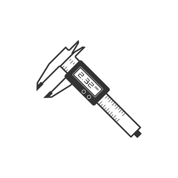 Digital caliper icon in single color. - Vector, Image