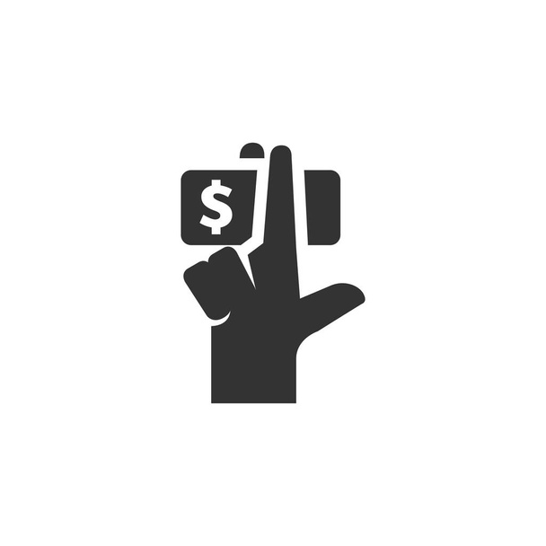 mão segurando ícone dinheiro - Vetor, Imagem
