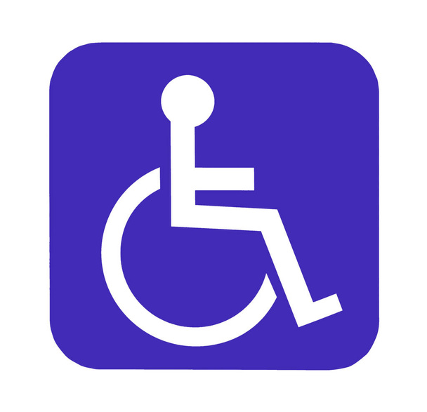 Handicap znamení pro speciální WC a chodbou - Fotografie, Obrázek