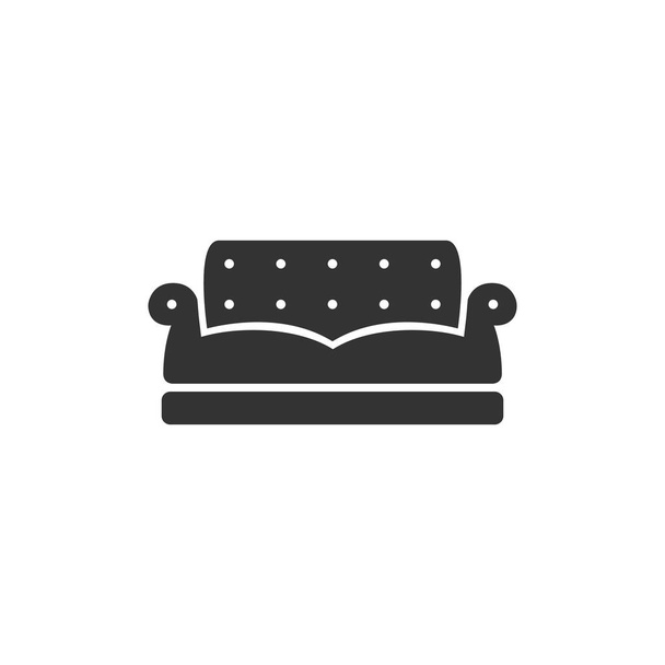 Couch-Symbol in einfarbiger Farbe.  - Vektor, Bild
