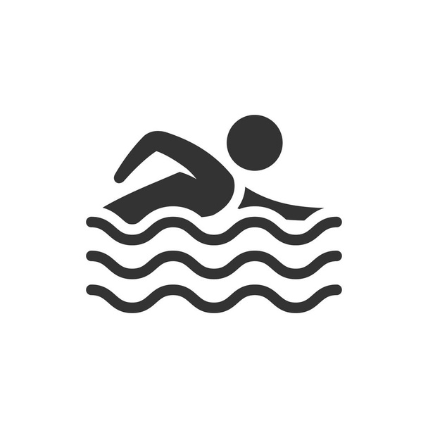 Man swimming icon - Vector, Image