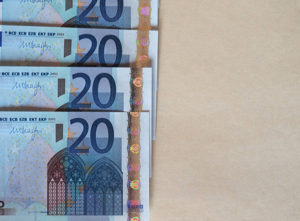 Χαρτονομίσματα ευρώ (Eur), Ευρωπαϊκή Ένωση (ΕΕ) με αντίγραφο χώρου - Φωτογραφία, εικόνα