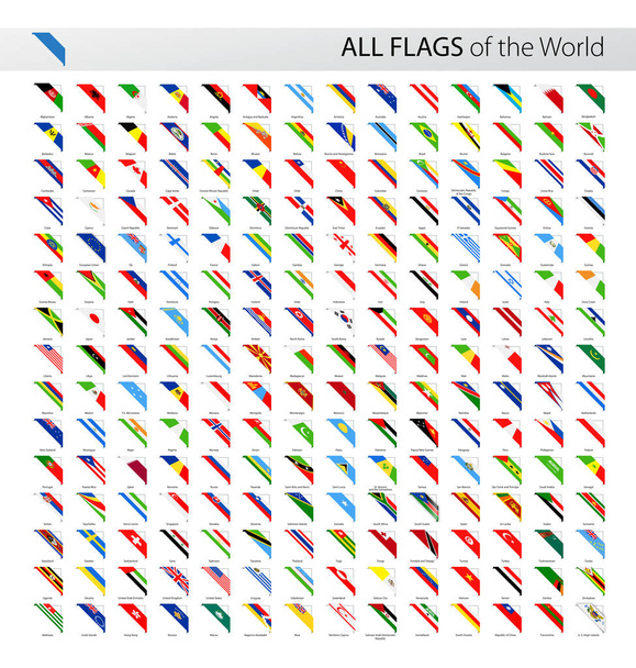 Όλα τα κόσμο γωνία διανύσματος σημαίες - συλλογή - Διάνυσμα, εικόνα