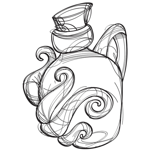 Glass bottle of unusual shape - Vettoriali, immagini