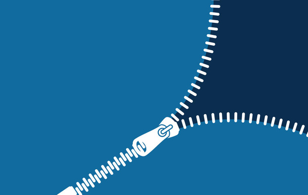 blauer Reißverschluss Hintergrund - Vektor, Bild