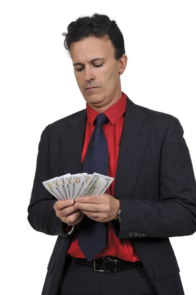Homem Segurando 100 Dólares Contas
 - Foto, Imagem