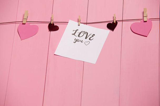 Lovely note on the pink table - Photo, Image