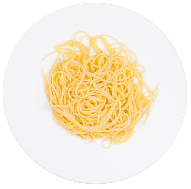 pohled shora na špagety al Oslík na desce - Fotografie, Obrázek