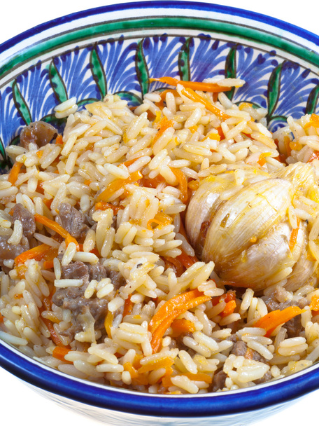 Traditional asian pilau with garlic - Photo, Image