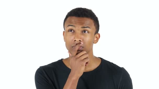 Thinking Pensive Black Man - Footage, Video