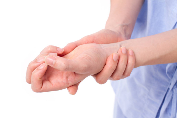 femme souffrant de douleurs articulaires au poignet, arthrite, goutte
 - Photo, image