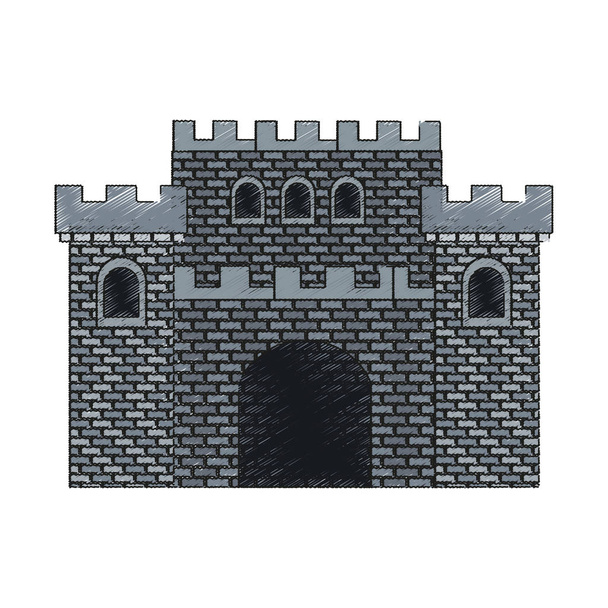 икона средневекового замка
 - Вектор,изображение