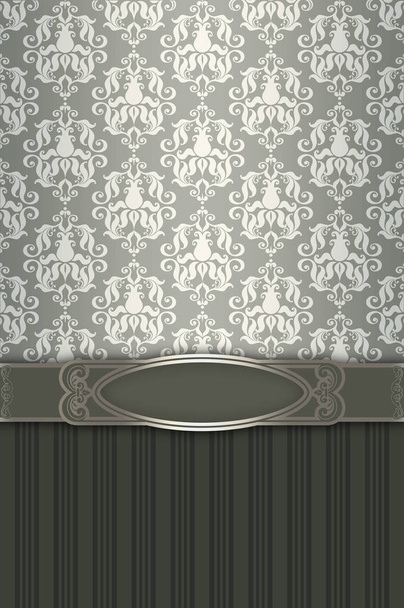 Decorative background with patterns and elegant frame. - Fotoğraf, Görsel