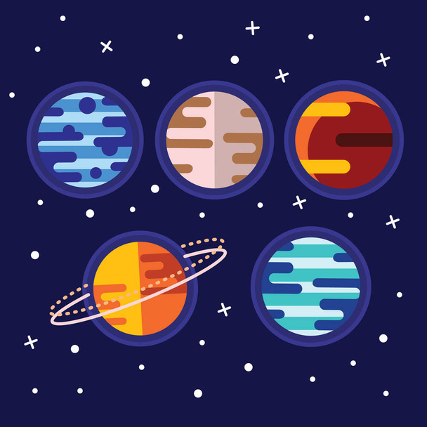 space emblem in vintage style - Vector, Image