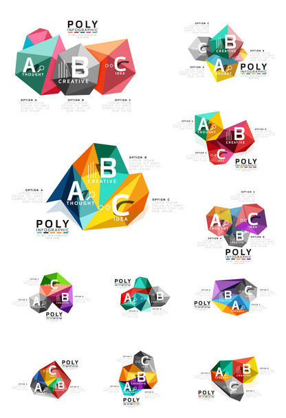 ABC infographics vektör - Vektör, Görsel
