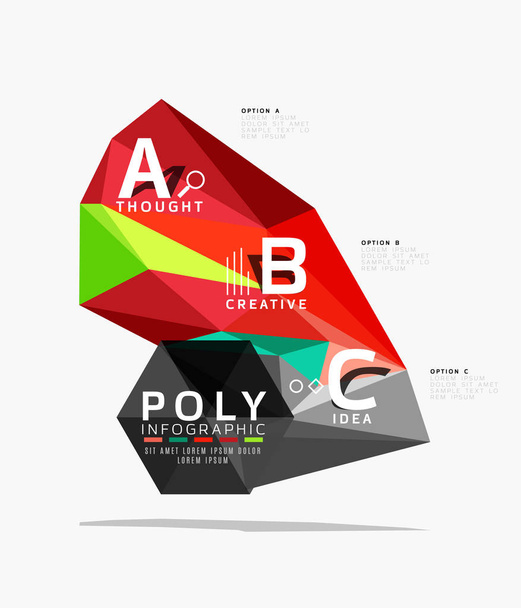 Abstract polygonal infographics - Vector, Image