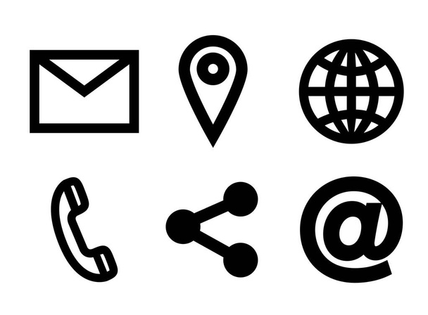 Various vector icons of communication - Vektor, obrázek