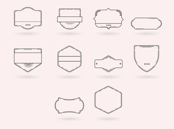Vector icons of various badges - Vector, Imagen