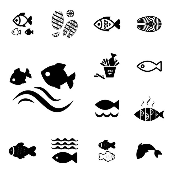 Icona vettoriale di pesce isolata
 - Vettoriali, immagini