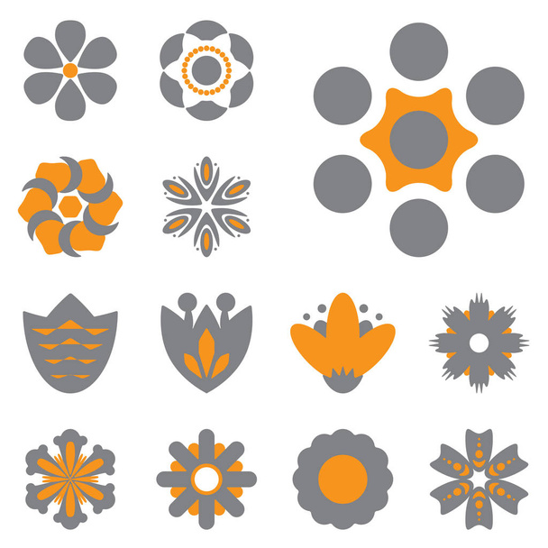 Přívěsek Čtyřlístek vektorové ikony různých tvarů - Vektor, obrázek