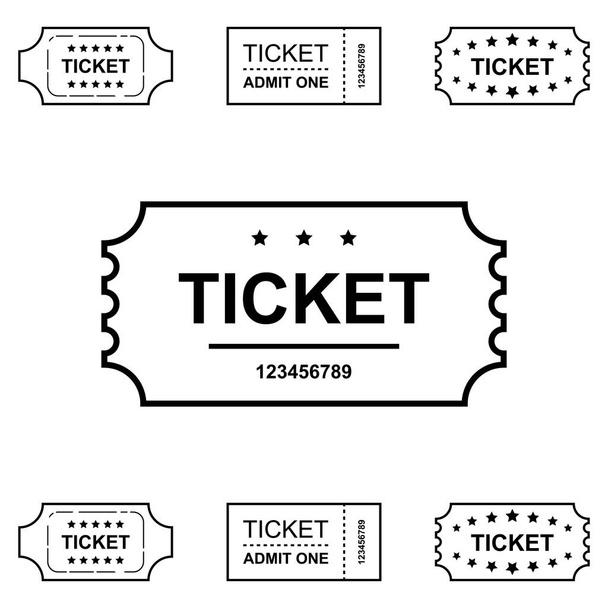 Иконка билета на белом фоне
 - Вектор,изображение