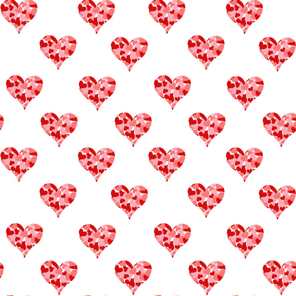 pattern with unusual hearts  - Vector, Image