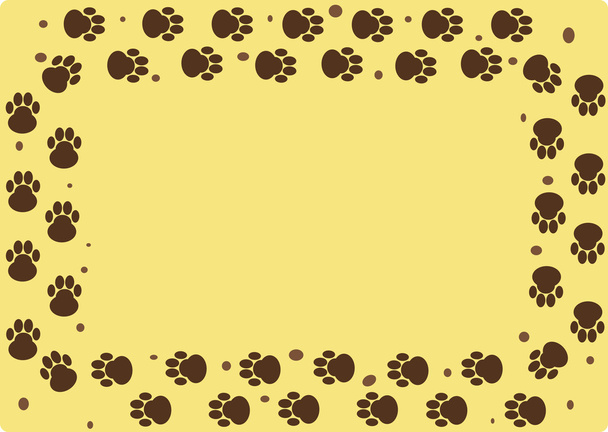 perro pistas fangosas
 - Vector, imagen