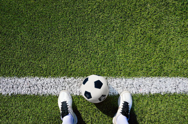 boot and ball soccer - Valokuva, kuva