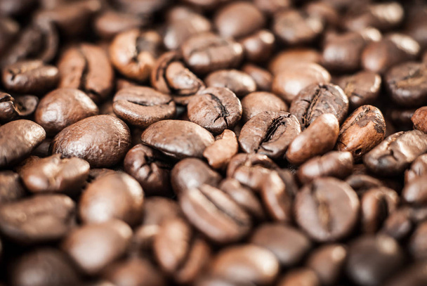 Coffee beans concept on wooden table background. - Photo, Image