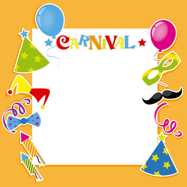 Happy carnival card - Vector, Image