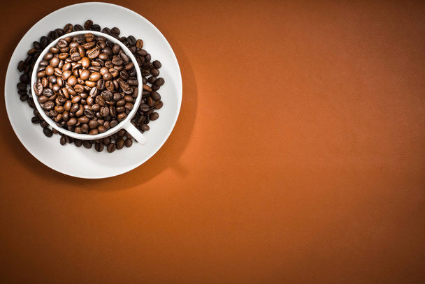 Kávé csésze kávébabbal. - Fotó, kép