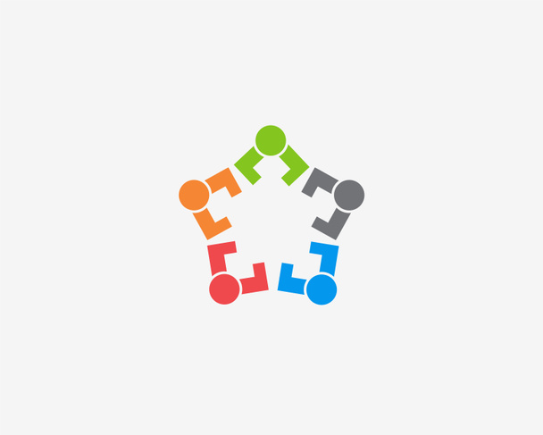  Ensemble d'icônes communautaires, de réseaux et sociales. , logo icône modèle de conception
. - Photo, image