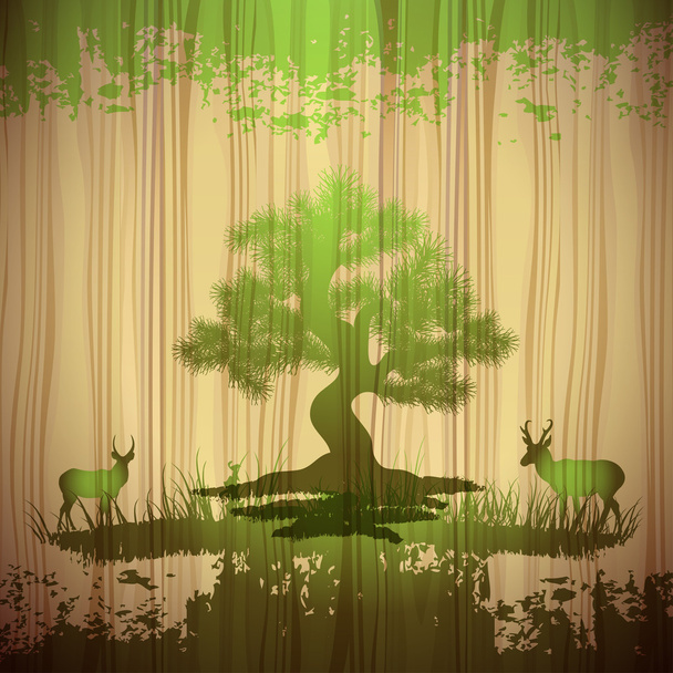 Green tree - Διάνυσμα, εικόνα