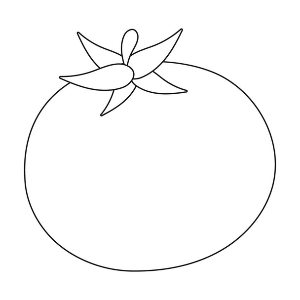 Tomato icon outline. Singe vegetables icon from the eco food outline. - Vektör, Görsel
