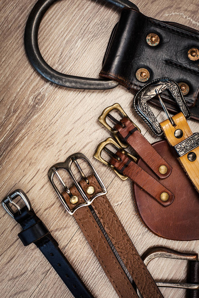 Group of leather belts - Photo, Image