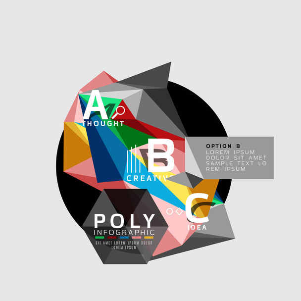 Infografías poligonales abstractas
 - Vector, imagen