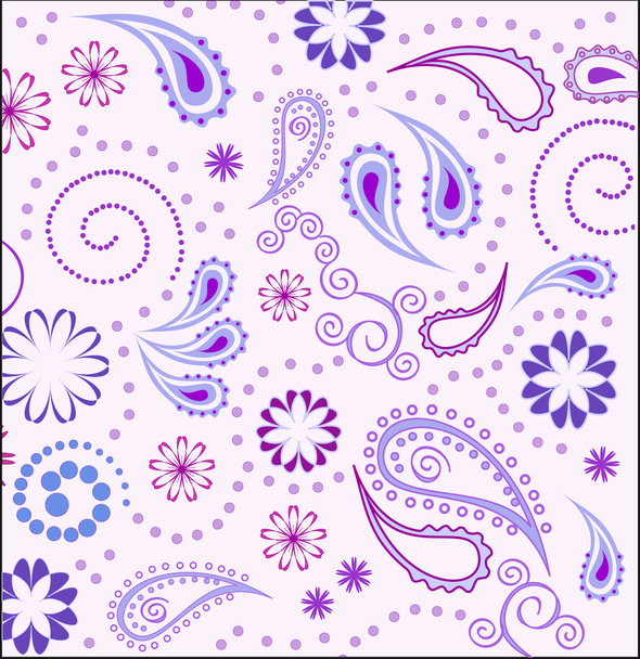 colorful paisley background - Vector, Image
