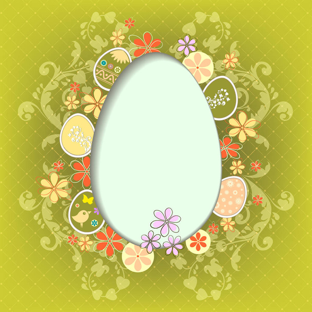 green design with Easter eggs - Vektor, kép