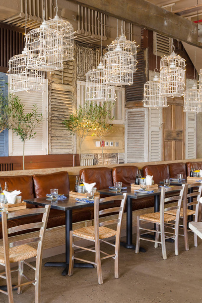 United Arab Emirates, Dubai, 07/14/2014, Eat Greek restaurant interior shots, JBR the walk, The Beach, - Фото, изображение