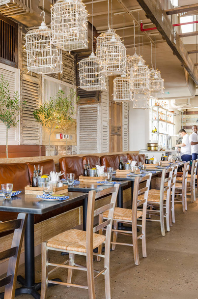 United Arab Emirates, Dubai, 07/14/2014, Eat Greek restaurant interior shots, JBR the walk, The Beach, - Фото, изображение