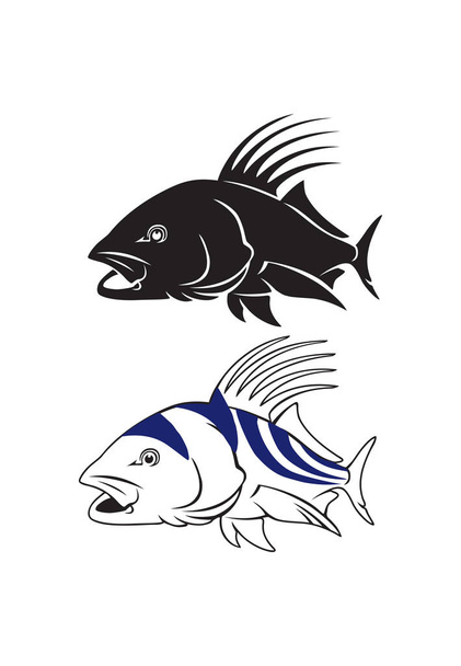 Rooster fish for logo - Vector, Image