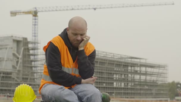 sad and depressed young worker - Felvétel, videó