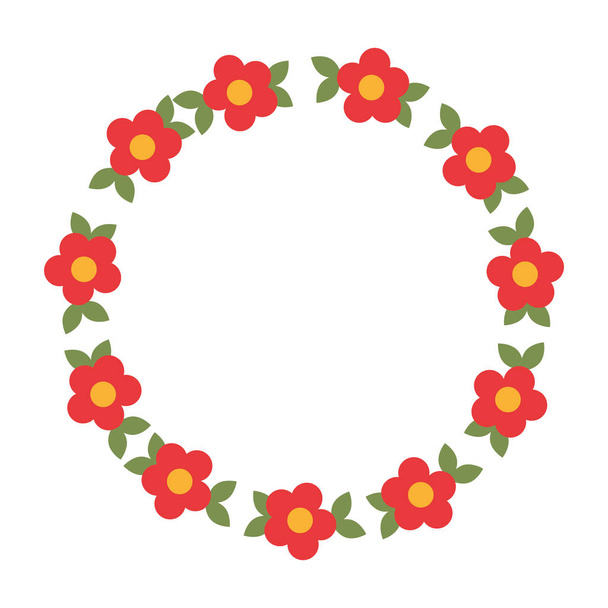 floral cute frame decorative - Vector, Image