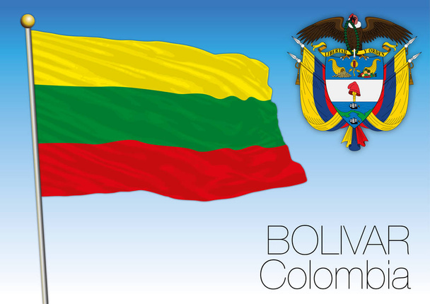 Болівар регіональних прапор, Колумбія - Вектор, зображення