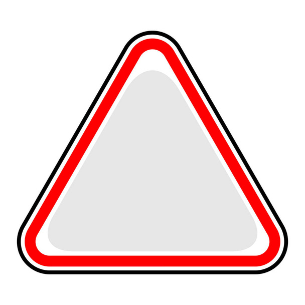 Blank Sign Triangular Sticker - Vector, Image
