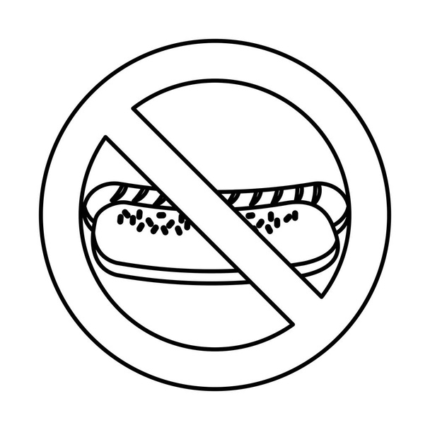 Заборонений знак фаст-фуду
 - Вектор, зображення